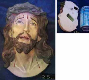 25 PLACA BUSTO CRISTO MARMOLINA PINTADA